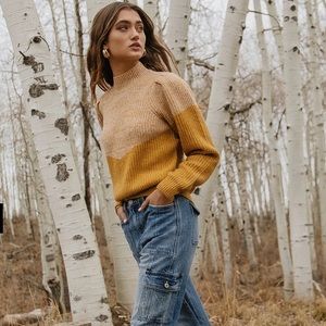 Bohme Vero Moda Lessa Knitted Pullover, mustard, size S